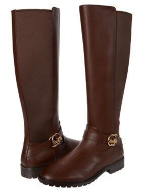 Coach Farrah Leather Boot, Walnut, Size 11, Brand New